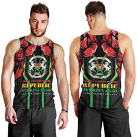 Burkina Faso Republic Day Men Tank Top Coat Of Arms With Rose - Wonder Print Shop