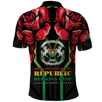 Burkina Faso Republic Day Polo Shirt Coat Of Arms With Rose - Wonder Print Shop