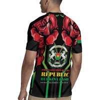 Burkina Faso Republic Day Rugby Jersey Coat Of Arms With Rose - Wonder Print Shop