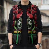 Burkina Faso Republic Day Sleeveless Puffer Jacket Coat Of Arms With Rose - Wonder Print Shop