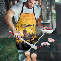 Funny Halloween Zombie Chicken Apron F’Caw Scary Poultry - Wonder Print Shop