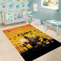 Funny Halloween Zombie Chicken Area Rug F’Caw Scary Poultry - Wonder Print Shop