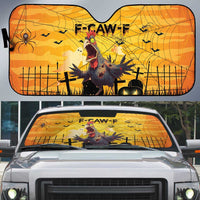 Funny Halloween Zombie Chicken Auto Sun Shade F’Caw Scary Poultry - Wonder Print Shop