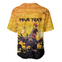 Personalized Funny Halloween Zombie Chicken Baseball Jersey F’Caw Scary Poultry - Wonder Print Shop