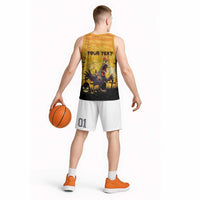 Personalized Funny Halloween Zombie Chicken Basketball Jersey F’Caw Scary Poultry - Wonder Print Shop