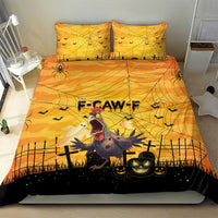 Funny Halloween Zombie Chicken Bedding Set F’Caw Scary Poultry - Wonder Print Shop