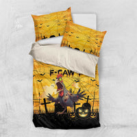 Funny Halloween Zombie Chicken Bedding Set F’Caw Scary Poultry - Wonder Print Shop