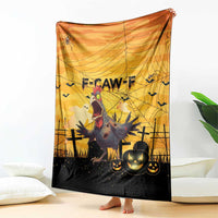 Funny Halloween Zombie Chicken Blanket F’Caw Scary Poultry - Wonder Print Shop