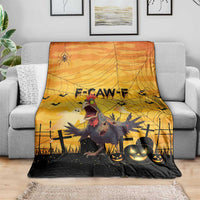 Funny Halloween Zombie Chicken Blanket F’Caw Scary Poultry - Wonder Print Shop