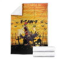 Funny Halloween Zombie Chicken Blanket F’Caw Scary Poultry - Wonder Print Shop