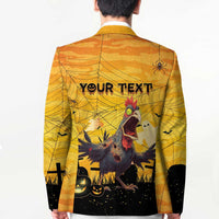 Personalized Funny Halloween Zombie Chicken Blazer F’Caw Scary Poultry - Wonder Print Shop