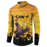 Personalized Funny Halloween Zombie Chicken Button Sweatshirt F’Caw Scary Poultry - Wonder Print Shop