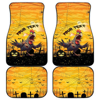Personalized Funny Halloween Zombie Chicken Car Mats F’Caw Scary Poultry - Wonder Print Shop