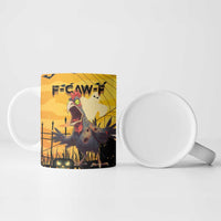 Personalized Funny Halloween Zombie Chicken Ceramic Mug F’Caw Scary Poultry - Wonder Print Shop
