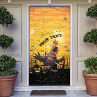 Personalized Funny Halloween Zombie Chicken Door Cover F’Caw Scary Poultry - Wonder Print Shop