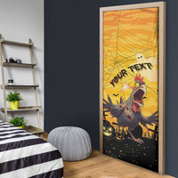 Personalized Funny Halloween Zombie Chicken Door Cover F’Caw Scary Poultry - Wonder Print Shop