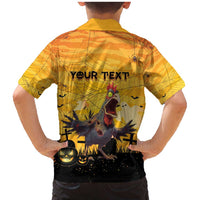 Personalized Funny Halloween Zombie Chicken Family Matching Mermaid Dress and Hawaiian Shirt F’Caw Scary Poultry - Wonder Print Shop