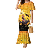 Personalized Funny Halloween Zombie Chicken Family Matching Mermaid Dress and Hawaiian Shirt F’Caw Scary Poultry - Wonder Print Shop