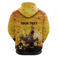 Personalized Funny Halloween Zombie Chicken Hoodie F’Caw Scary Poultry - Wonder Print Shop