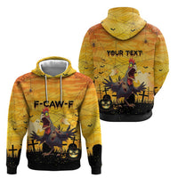 Personalized Funny Halloween Zombie Chicken Hoodie F’Caw Scary Poultry - Wonder Print Shop