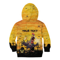 Personalized Funny Halloween Zombie Chicken Kid Hoodie F’Caw Scary Poultry - Wonder Print Shop