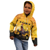 Personalized Funny Halloween Zombie Chicken Kid Hoodie F’Caw Scary Poultry - Wonder Print Shop