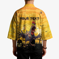 Personalized Funny Halloween Zombie Chicken Kimono F’Caw Scary Poultry - Wonder Print Shop