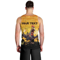 Personalized Funny Halloween Zombie Chicken Men Tank Top F’Caw Scary Poultry - Wonder Print Shop