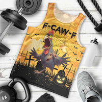 Personalized Funny Halloween Zombie Chicken Men Tank Top F’Caw Scary Poultry - Wonder Print Shop