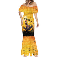 Personalized Funny Halloween Zombie Chicken Mermaid Dress F’Caw Scary Poultry - Wonder Print Shop