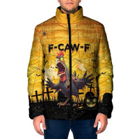 Personalized Funny Halloween Zombie Chicken Padded Jacket F’Caw Scary Poultry - Wonder Print Shop