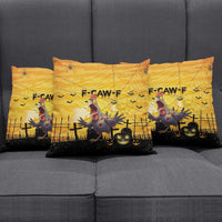 Funny Halloween Zombie Chicken Pillow Cover F’Caw Scary Poultry - Wonder Print Shop
