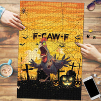 Funny Halloween Zombie Chicken Puzzle F’Caw Scary Poultry - Wonder Print Shop