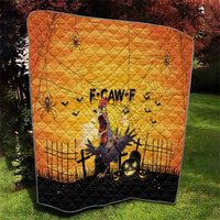 Funny Halloween Zombie Chicken Quilt F’Caw Scary Poultry - Wonder Print Shop