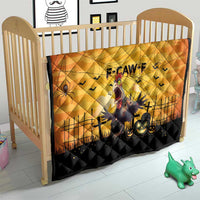 Funny Halloween Zombie Chicken Quilt F’Caw Scary Poultry - Wonder Print Shop