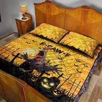 Funny Halloween Zombie Chicken Quilt Bed Set F’Caw Scary Poultry - Wonder Print Shop