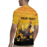 Personalized Funny Halloween Zombie Chicken Rugby Jersey F’Caw Scary Poultry - Wonder Print Shop