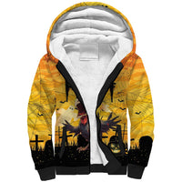 Personalized Funny Halloween Zombie Chicken Sherpa Hoodie F’Caw Scary Poultry - Wonder Print Shop