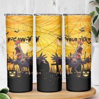 Personalized Funny Halloween Zombie Chicken Skinny Tumbler F’Caw Scary Poultry - Wonder Print Shop