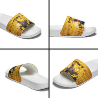 Funny Halloween Zombie Chicken Slide Sandals F’Caw Scary Poultry - Wonder Print Shop