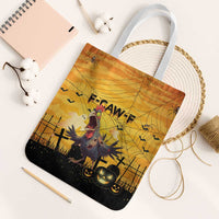 Funny Halloween Zombie Chicken Tote Bag F’Caw Scary Poultry - Wonder Print Shop