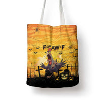 Funny Halloween Zombie Chicken Tote Bag F’Caw Scary Poultry - Wonder Print Shop