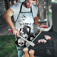 Funny Halloween F’Caw Raven Apron Black Bird Crow With Skulls - Wonder Print Shop