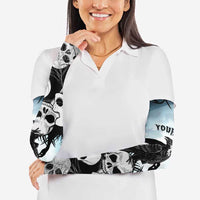 Personalized Funny Halloween F’Caw Raven Arm Sleeves Black Bird Crow With Skulls - Wonder Print Shop