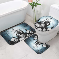 Funny Halloween F’Caw Raven Bathroom Set Black Bird Crow With Skulls - Wonder Print Shop