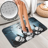 Funny Halloween F’Caw Raven Bathroom Set Black Bird Crow With Skulls - Wonder Print Shop