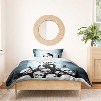 Funny Halloween F’Caw Raven Bedding Set Black Bird Crow With Skulls - Wonder Print Shop