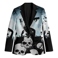 Personalized Funny Halloween F’Caw Raven Blazer Black Bird Crow With Skulls - Wonder Print Shop