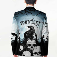 Personalized Funny Halloween F’Caw Raven Blazer Black Bird Crow With Skulls - Wonder Print Shop