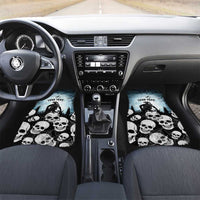 Personalized Funny Halloween F’Caw Raven Car Mats Black Bird Crow With Skulls - Wonder Print Shop